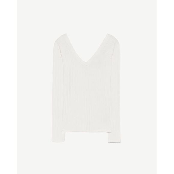 ✨ V-NECK RIBBED T-SHIRT✨ - Picture 5 of 5